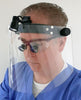 SheerVision Loupe-Ready Full-Face Protective Shield - On Dental Loupe & Portable LED Headlight Wearer