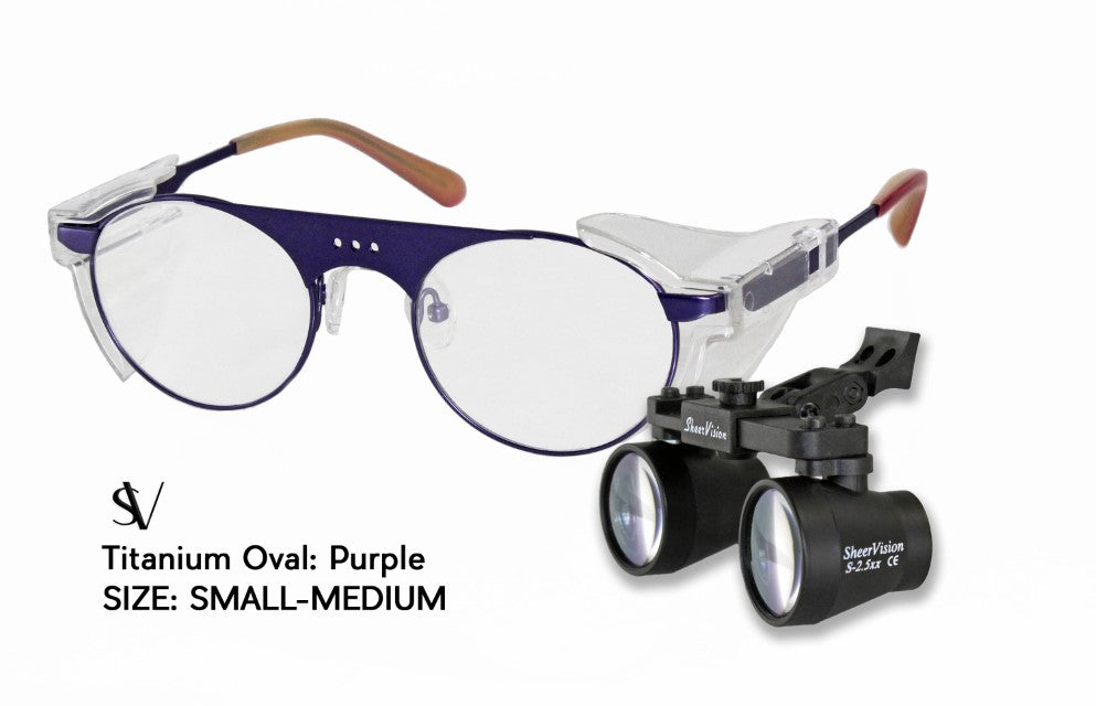 FlipUp 2.5x ExpandedField Loupes Titanium Frame