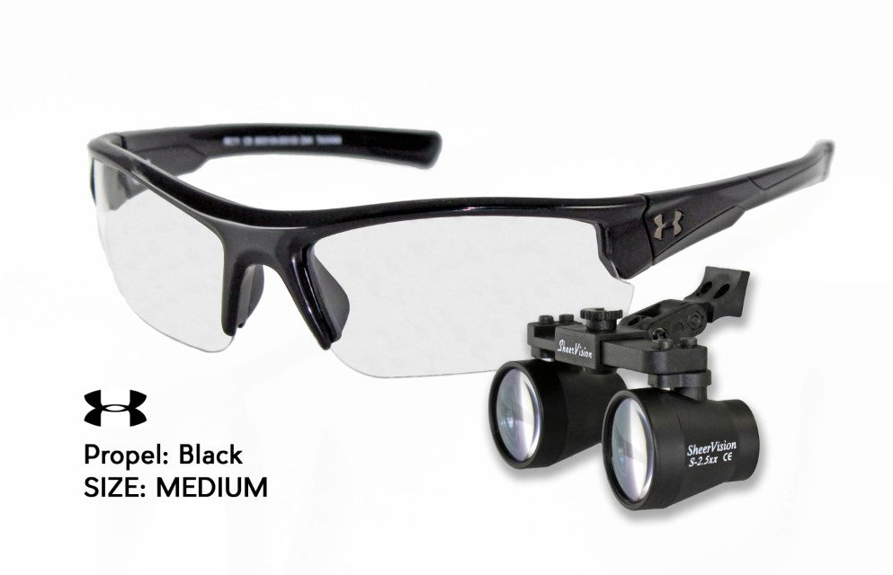 Flip-Up 3.3x Expanded-Field Loupes: Under Armour Propel Frame