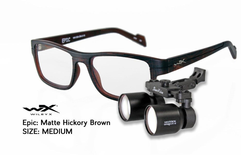 Flip-Up GenX 4.0x Expanded-Field Loupes: Wiley X Epic Frame