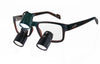 GenX 4.0x Custom TTL Loupes with Portable V-Ray LED Headlight Surgical Package on Wiley-X Epic frame